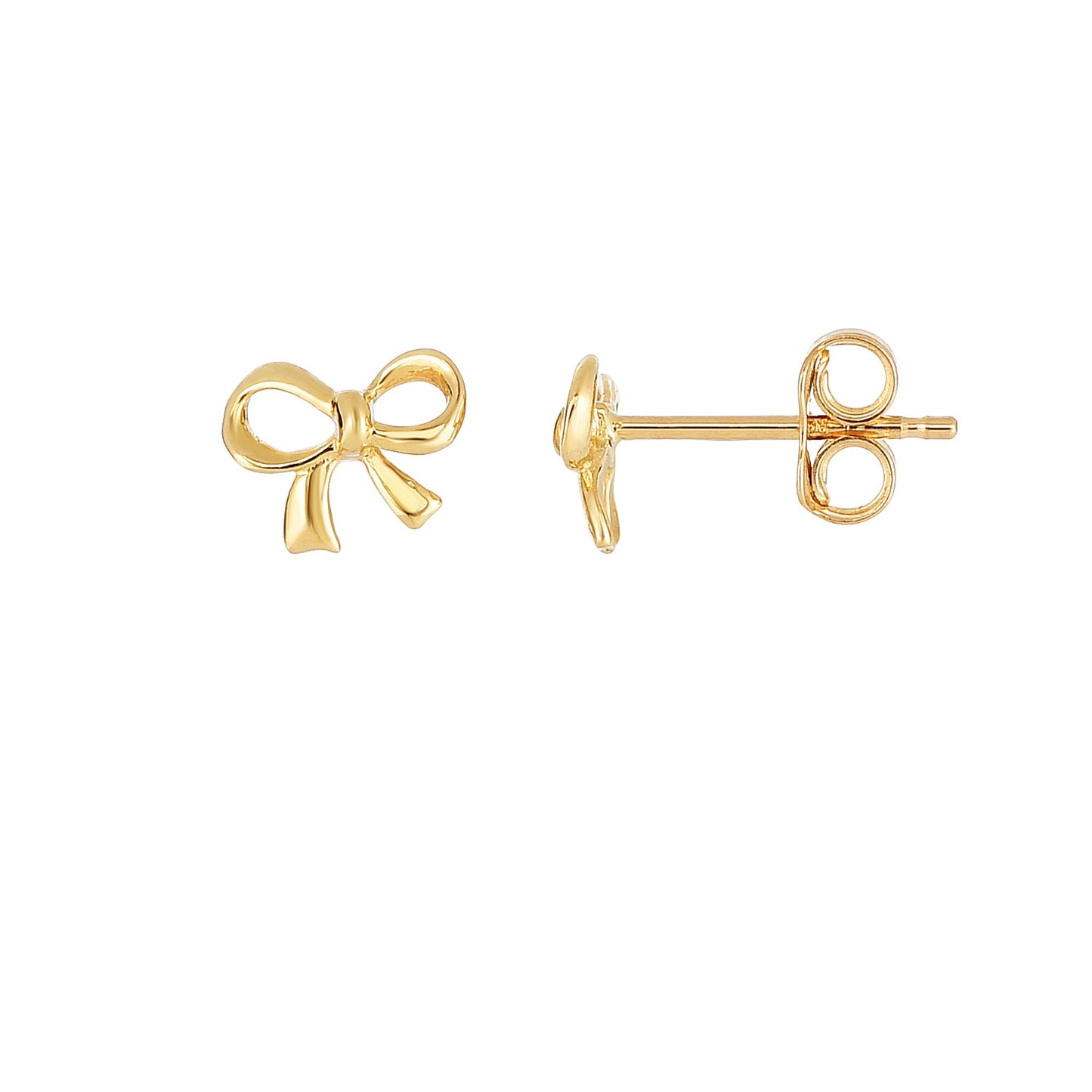 14K Bow Tie Studs
