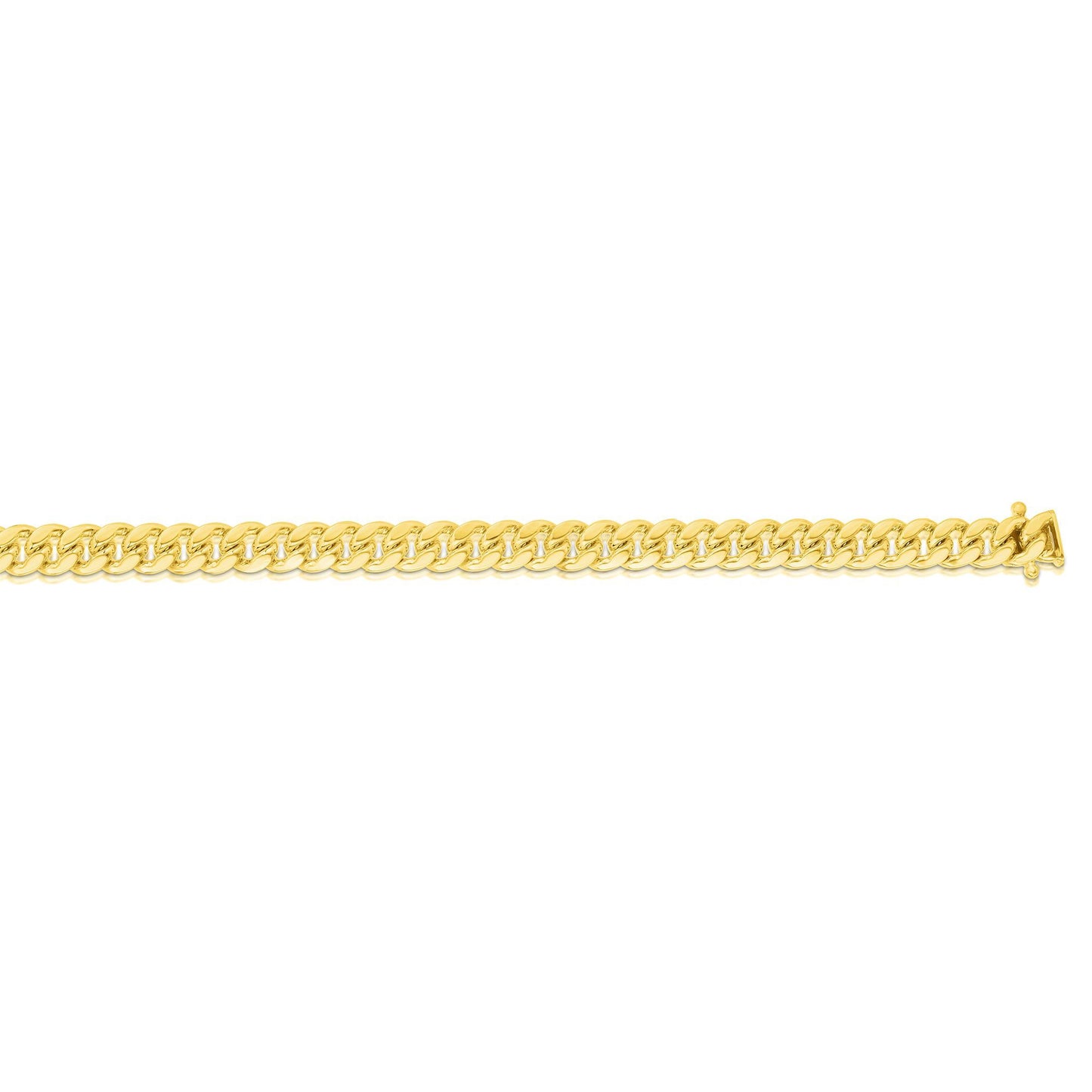 10K Gold 4.5mm Semi-Solid Miami Cuban Chain