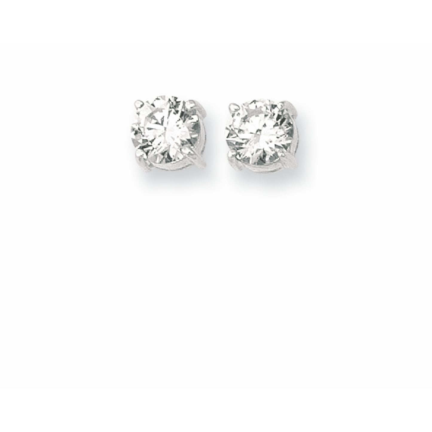 Silver CZ Earring 3MM-8MM