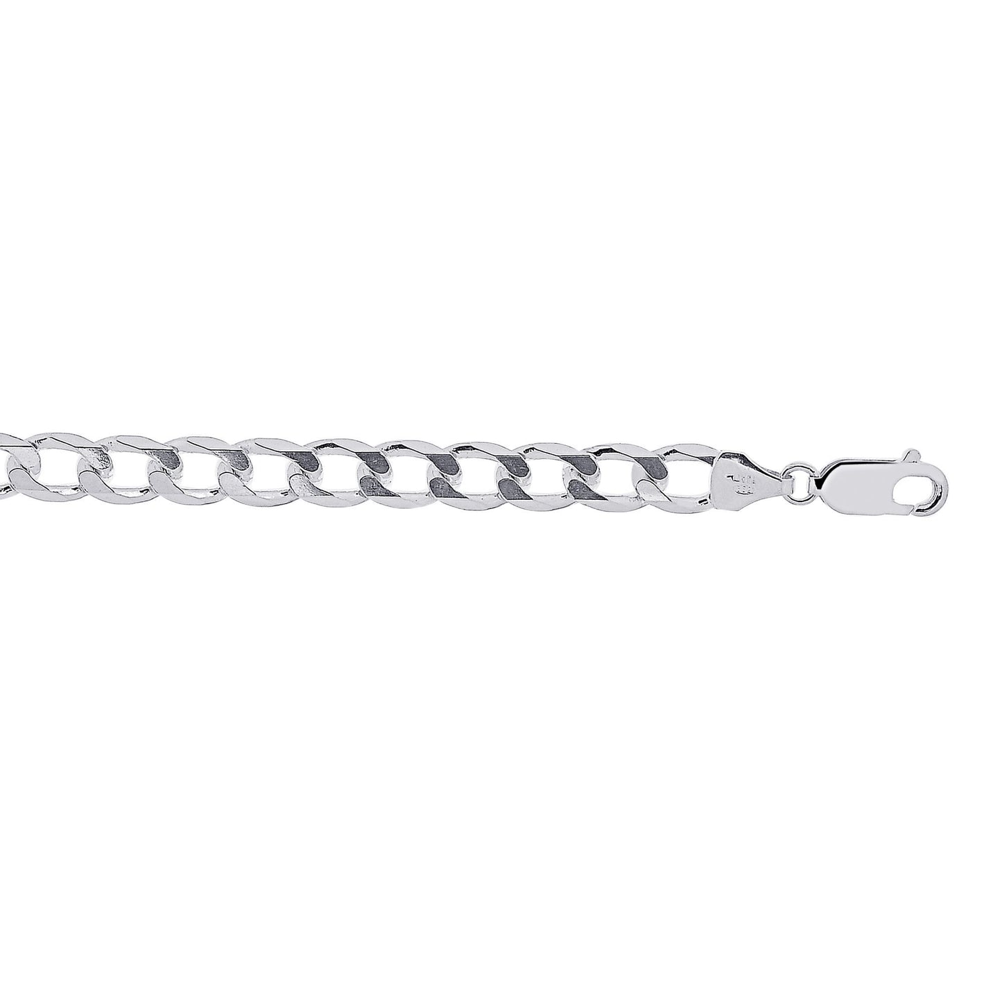 Silver 5.5mm Comfort Curb Chain 20"