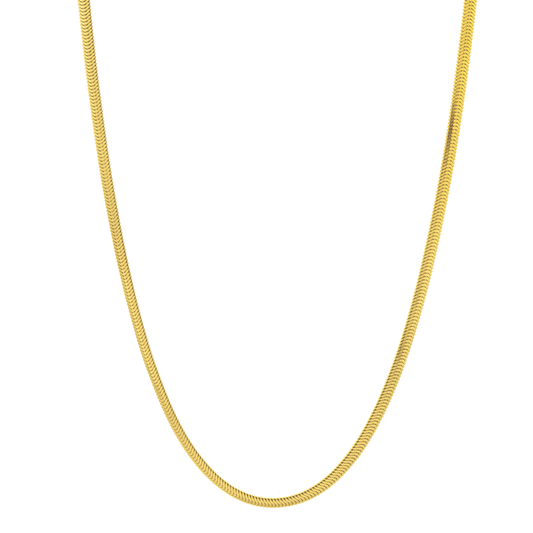 Gold Over Silver 3.3mm Oval Snake Chain