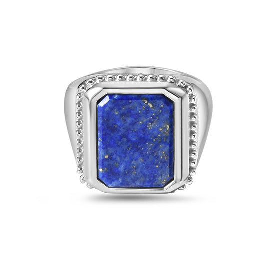 Silver Men's Octagon Signet Ring