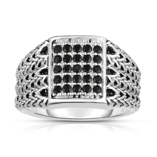 Sterling Silver Woven Signet Ring